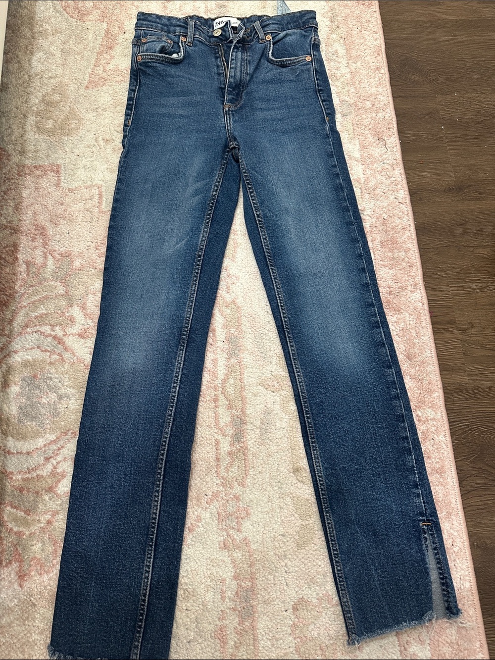 Women's Straight Leg High-Rise Jeans in Dark Blue